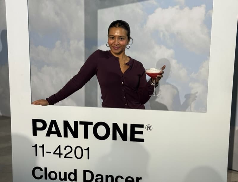Vibing at the Pantone Color of the Year event.